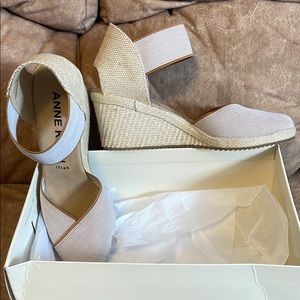 Anne Klein 2.5” wedge closed toe sandals